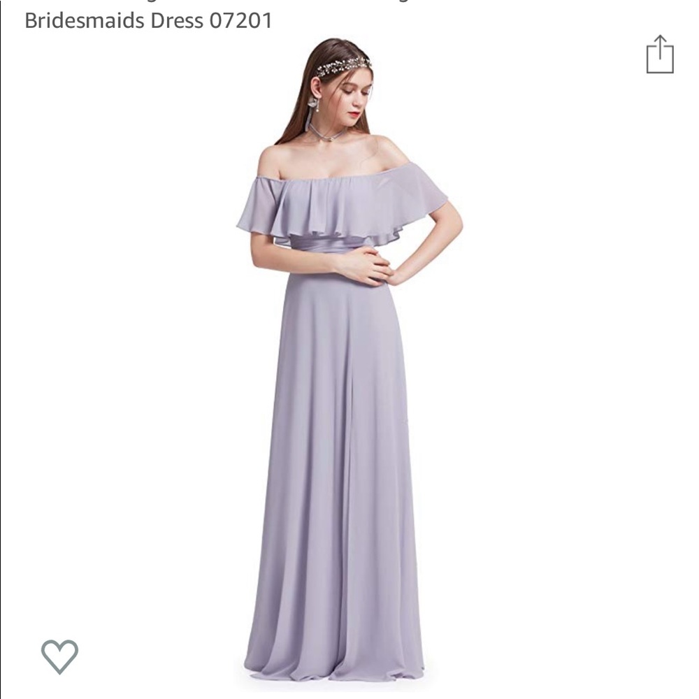 Bridesmaids Chiffon Dress Dusty Lilac